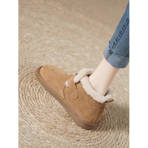 真羊皮毛一體雪地靴女款2025年新款女鞋冬季加絨加厚短款麵包棉鞋 真羊皮毛一體雪地靴女款2025年新款女鞋冬季加絨加厚短款麵包棉鞋