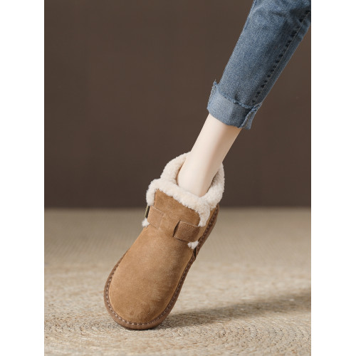 真羊皮毛一體雪地靴女款2025年新款女鞋冬季加絨加厚短款麵包棉鞋 真羊皮毛一體雪地靴女款2025年新款女鞋冬季加絨加厚短款麵包棉鞋