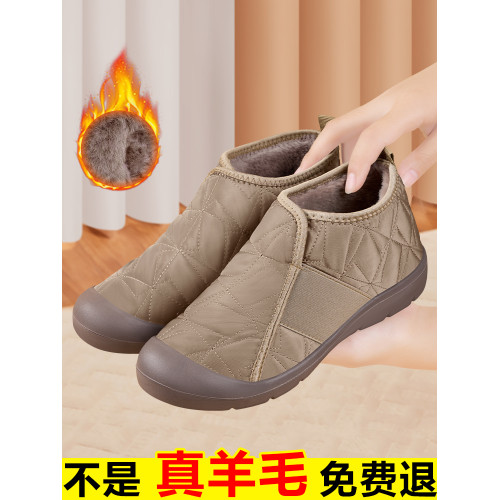雪地靴女冬季加絨老北京布鞋棉鞋防滑一腳蹬軟底保暖媽媽老人棉靴 雪地靴女冬季加絨老北京布鞋棉鞋防滑一腳蹬軟底保暖媽媽老人棉靴