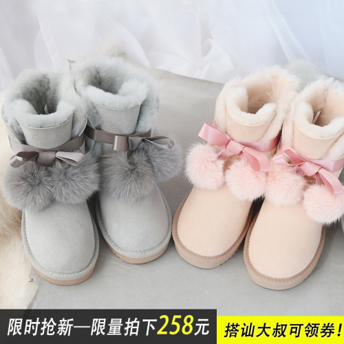 手工羊皮毛一體雪地靴女冬2025新款中筒短靴加絨加厚防滑雪地棉鞋 手工羊皮毛一體雪地靴女冬2025新款中筒短靴加絨加厚防滑雪地棉鞋