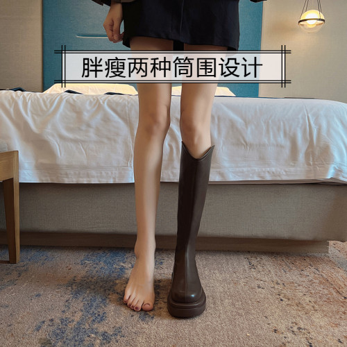 騎士靴女靴子長靴2026新款秋冬厚底v口不過膝胖mm粗腿高筒長筒靴 騎士靴女靴子長靴2026新款秋冬厚底v口不過膝胖mm粗腿高筒長筒靴