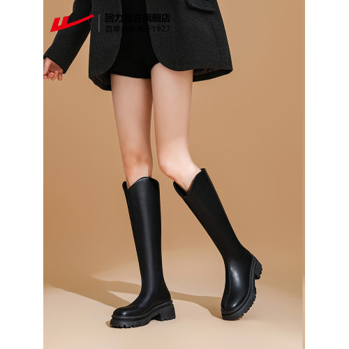 廻力馬丁靴女款長靴女2025港風靴子冬款加絨爆款小個子長筒騎士靴 廻力馬丁靴女款長靴女2025港風靴子冬款加絨爆款小個子長筒騎士靴