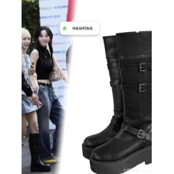 2025新款金玟庭 柳智敏同款ason平替韓國厚底增高小個子長筒靴on