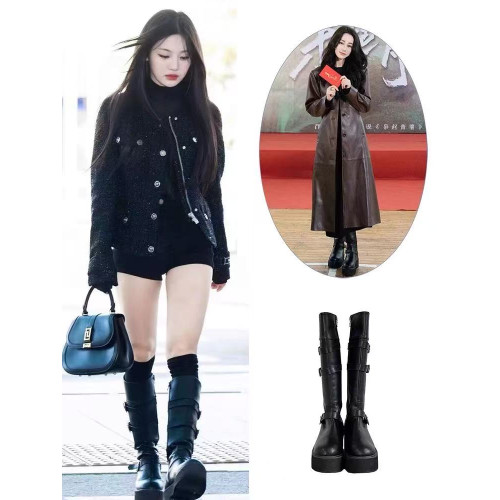 2025新款金玟庭 柳智敏同款ason平替韓國厚底增高小個子長筒靴on 2025新款金玟庭 柳智敏同款ason平替韓國厚底增高小個子長筒靴on