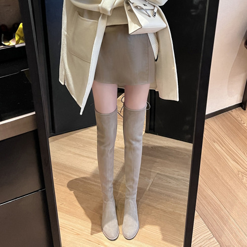 不掉筒過膝靴長靴子女2025年新款彈力瘦瘦長筒騎士高筒小個子秋冬