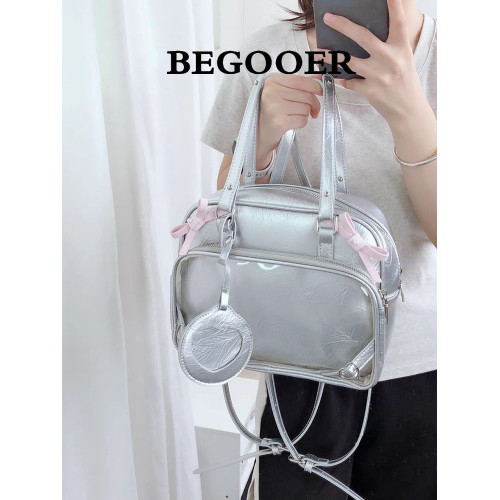 BEGOOER原創二次元蝴蝶結痛包小食量雙肩包可愛撞色吧唧學生後後背包