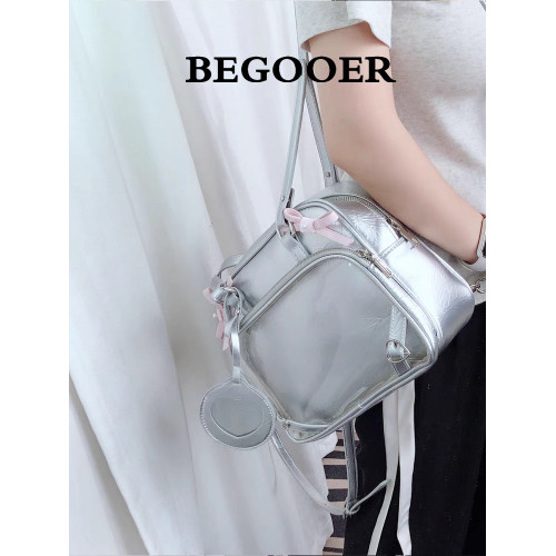 BEGOOER原創二次元蝴蝶結痛包小食量雙肩包可愛撞色吧唧學生後後背包