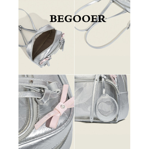 BEGOOER原創二次元蝴蝶結痛包小食量雙肩包可愛撞色吧唧學生後後背包