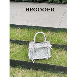 BEGOOER原創甜美蝴蝶結痛包女小食量吧唧托特包二次元單肩斜後後背包