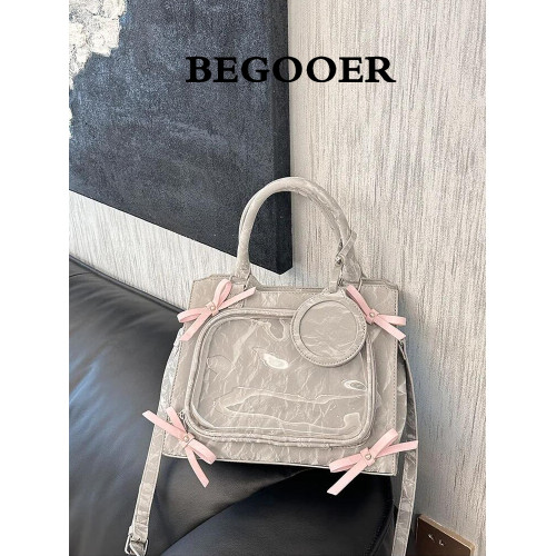 BEGOOER原創甜美蝴蝶結痛包女小食量吧唧托特包二次元單肩斜後後背包