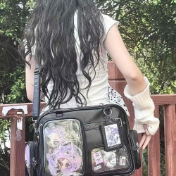 可藏燈牌支架演唱會藏東西的包暗格痛包20公分娃包追星藍色通勤包
