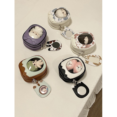 準備上岸的錢一波|原創貓咪雙層10-15cm娃包可愛斜後後背包二次元痛包