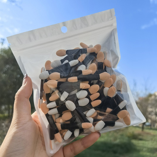 【100支】雙頭海綿眼影棒一次性乳膠眼影刷美甲暈染大小頭影樓用