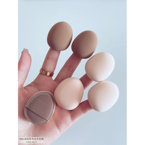 超軟！迷你奶皮棉花糖粉撲小號腮紅粉撲美妝蛋乾濕兩用盒裝