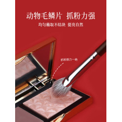 檀藝化妝刷T22扇形高光刷一支裝超柔軟雪狐毛面部提亮刷子斜頭