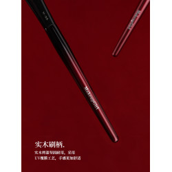 魅女郎硃釉大號眉刷N34/N35/N36扁頭動物毛掃眉野生眉專業化妝刷