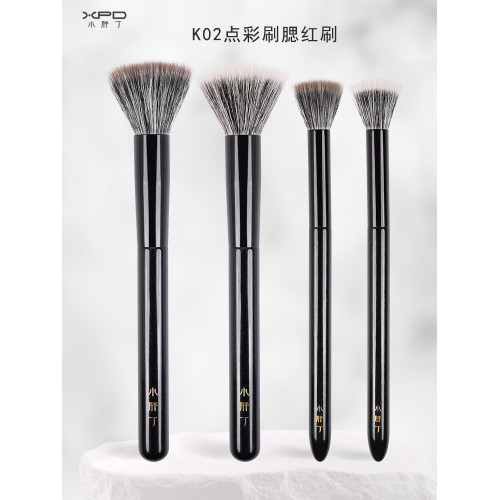 小胖丁K02藍狐毛點彩刷腮紅刷羊毛動物毛曬紅一支裝大小號化妝刷