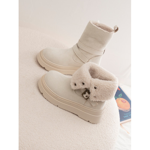 厚底加絨加厚兩穿雪地靴女款2025新款冬季防水防滑靴保暖東北棉鞋 厚底加絨加厚兩穿雪地靴女款2025新款冬季防水防滑靴保暖東北棉鞋