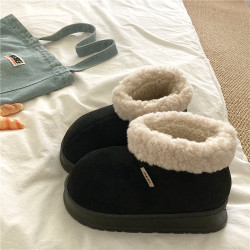 圓滾滾阿童木~！巨厚實保暖加絨雪地靴女INS冬季加絨包跟厚底棉鞋