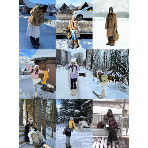 田九九兩穿厚底雪地靴女2025冬新款防滑百搭加絨加厚保暖棉鞋