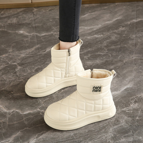 厚底東北雪地靴女2026新款冬季真皮大棉鞋加絨加厚孕婦鞋防水防滑