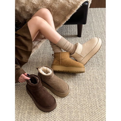 賈不假雪地靴女款2026新款春季時尚洋氣百搭爆款厚底加絨保暖棉鞋