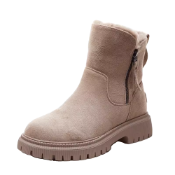 孕婦雪地靴女大碼41一43加絨加厚腳浮腫寬鬆短靴冬季保暖防滑棉鞋