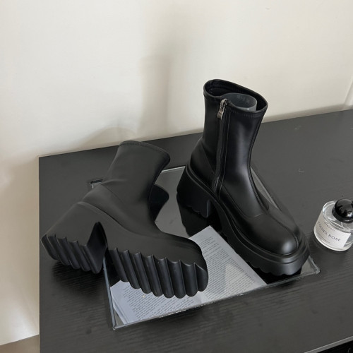 小個子增高彈力短靴女秋冬新款防水台厚底高筒靴不過膝顯瘦腿長靴 小個子增高彈力短靴女秋冬新款防水台厚底高筒靴不過膝顯瘦腿長靴