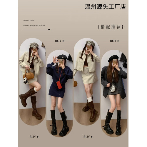 兩穿復古英倫風不過膝長筒靴女2026新款胖mm大碼顯瘦騎士長靴加寬 兩穿復古英倫風不過膝長筒靴女2026新款胖mm大碼顯瘦騎士長靴加寬