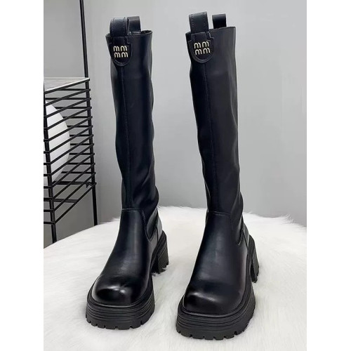 香港真皮厚底加絨長筒靴女秋冬2026新款爆款顯瘦不過膝高筒騎士靴