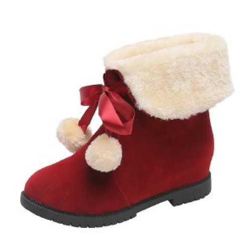 前毛球女鞋兩穿靴子女加絨棉鞋冬季中筒女靴低跟中跟雪地靴保暖鞋 前毛球女鞋兩穿靴子女加絨棉鞋冬季中筒女靴低跟中跟雪地靴保暖鞋