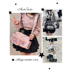 AORDA星星痛 外出小食量痛包斜背日常單肩腋下包可拆卸娃包吧唧包