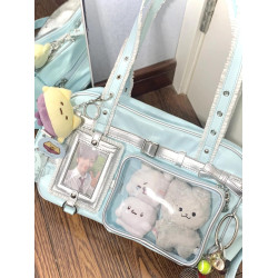 2026春季蝴蝶結學院風JK少女製服包二次元肩斜後後背包手拎吧唧痛娃包