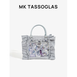 日本MK TASSOGLAS新款痛包荷葉邊小香風日常通勤手提斜後後背包