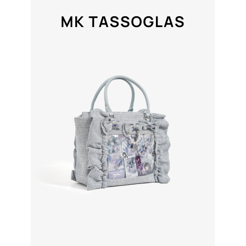 日本MK TASSOGLAS新款痛包荷葉邊小香風日常通勤手提斜後後背包