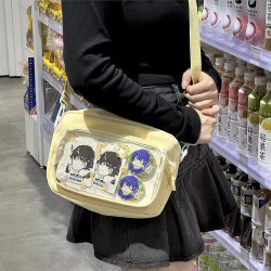 小痛包小食量斜後後背包通勤原創日系二次元日常休閒吧唧穀子單肩後後背包