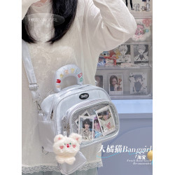 森系少女百搭3ways痛包 小清新學生手提斜後後背包可愛萌出遊雙肩後後背包