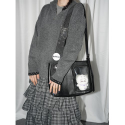 uustudio小衆原創設計師百搭輕亞比領帶痛包大容量吧唧單肩斜後後背包