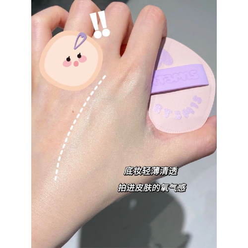 小猴子推薦！凹凸迷思粉撲植絨氣墊拇指棉花糖粉底乾濕兩用不吃粉