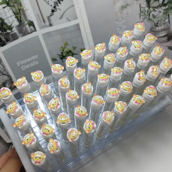 卡通公仔睫毛刷透明試琯一次性睫毛梳美睫螺旋化妝刷嫁接假睫毛刷