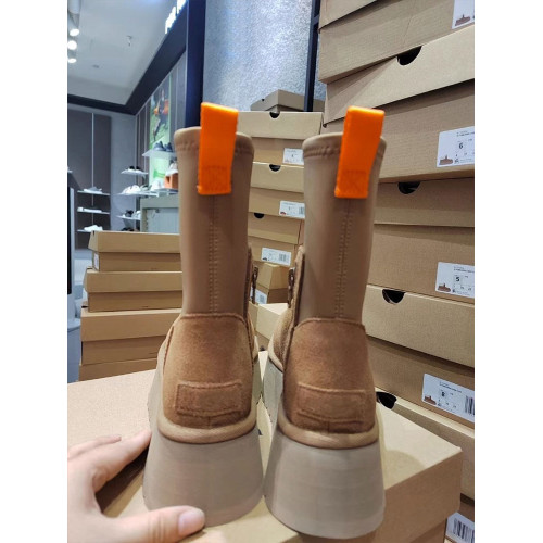 厚底增高雪地靴女皮毛一體2026新款冬季彈力襪筒加厚保暖雪地棉鞋