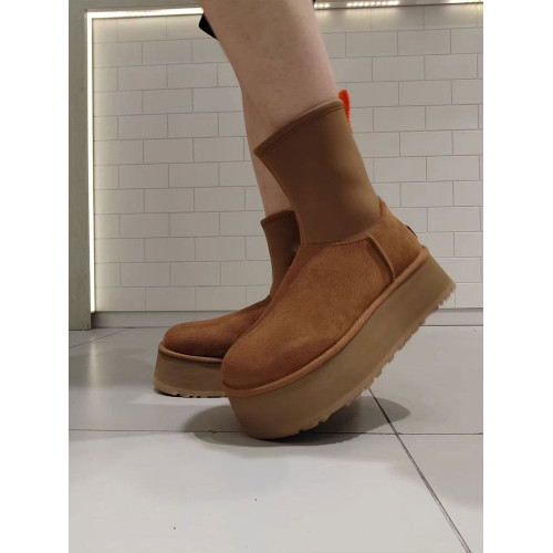 厚底增高雪地靴女皮毛一體2026新款冬季彈力襪筒加厚保暖雪地棉鞋