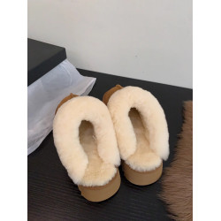 厚底毛毛拖鞋女外穿2025秋冬新款加絨保暖桑坡棉鞋皮毛一體雪地靴