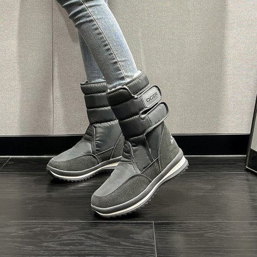 冬季新款休閒百搭戶外防滑防水加厚保暖中筒雪地靴女棉鞋學生