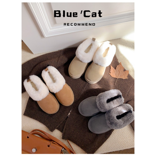 羊毛一體~厚底雪地靴女款2025新款冬季7CM內增高加絨加厚毛毛棉鞋 羊毛一體~厚底雪地靴女款2025新款冬季7CM內增高加絨加厚毛毛棉鞋