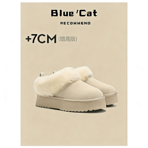 羊毛一體~厚底雪地靴女款2025新款冬季7CM內增高加絨加厚毛毛棉鞋 羊毛一體~厚底雪地靴女款2025新款冬季7CM內增高加絨加厚毛毛棉鞋