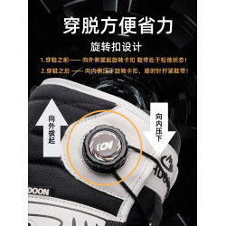 旋轉釦雪地靴女2025新品加厚加絨東北棉靴男防水防滑戶外抗寒靴