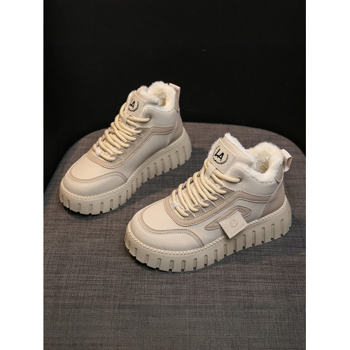 爆款棉鞋2025新款冬季女鞋加絨高幫運動休閒鞋厚底雪地靴保暖短靴