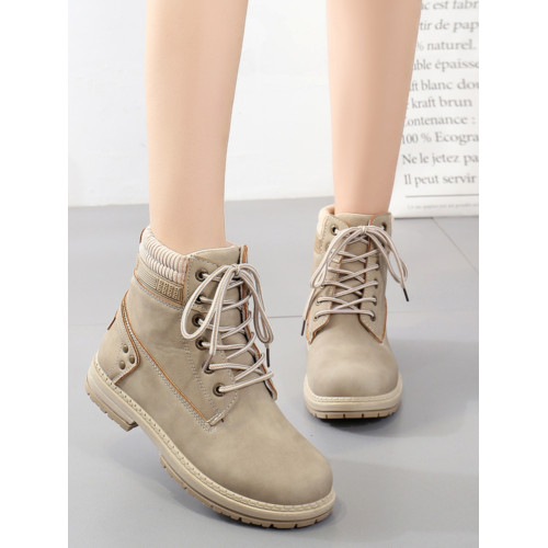 秋冬加絨馬丁靴女英倫高幫大黃靴短靴大碼情侶工裝靴學生百搭46碼