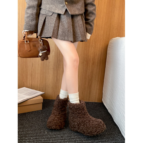 白色加絨加厚厚底雪地靴女款2025新款冬季內增高保暖外穿毛毛棉鞋